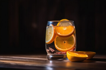 spring and summer drink with fruits