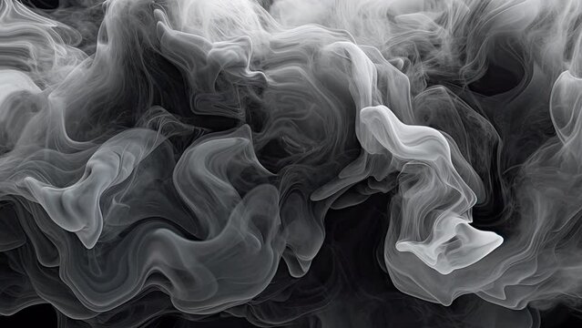 Abstract smoke fluid video, motion background, colored moving liquid texture, creative art with dissolving material and alcohol ink style with thick paint layers