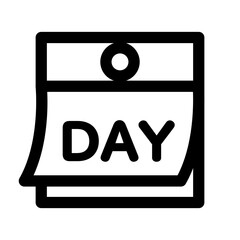 スケジュール、日を表すラインスタイルのアイコン