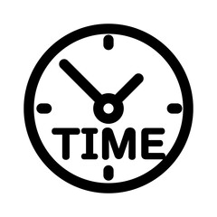 スケジュール、時計を表すラインスタイルのアイコン