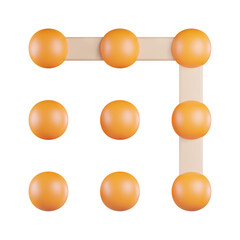 Pattern Lock 3D Icon