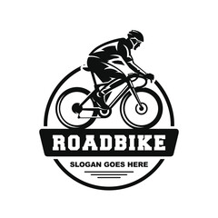 Bicycle. Road bike logo design vector