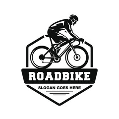 Bicycle. Road bike logo design vector