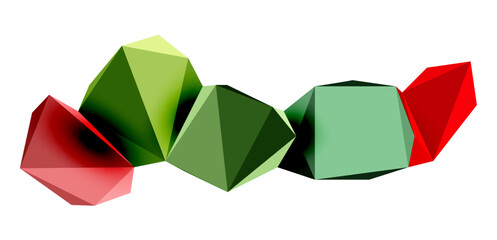 Abstract low poly stone design. Geometric 3d vector design element