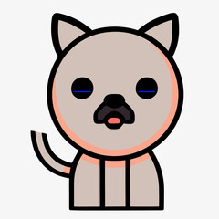 Dog vector illustration Flat Cartoon Style. logo cute Dog icon. Animal Nature Icon Isolated.