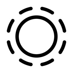 一日、太陽を表すラインスタイルのアイコン