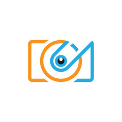 Camera icon vector logo design