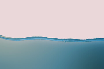 Blue water wave isolated on white background   