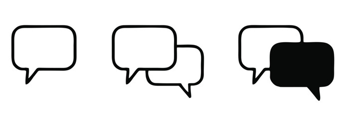 Chat icon transparent png vector illustration. Talk bubble speech icon . Empty blank bubbles design.