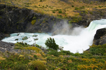 Salto Grande Waterfall in Torres del Paine