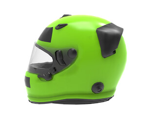 Fototapeta premium green helmet isolated on white