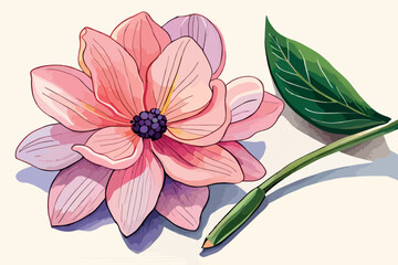 Lavender Flower watercolor illustration