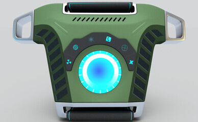 3D rendering of a navigation compact compass device.