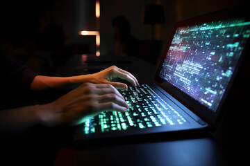 person typing keyboard on a laptop