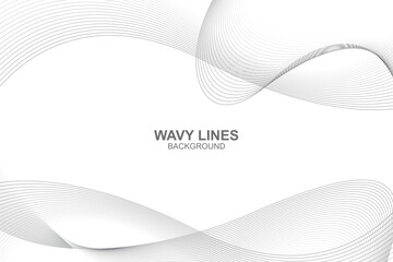 Abstract wavy lines background in vector design