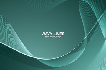 Abstract wavy lines background in vector design