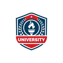 Naklejka premium University logo design vector illustration