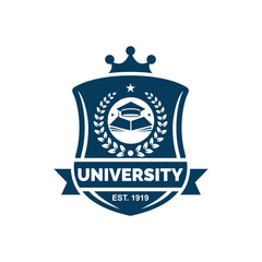 Fototapeta premium University logo design vector illustration