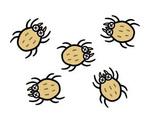 駆除されたダニ