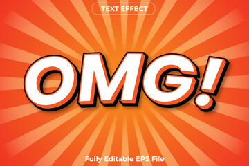 3D OMG Text Effect Design with fully editable font