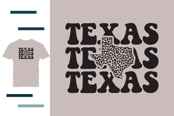 leopard texas t shirt design