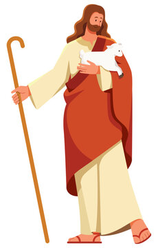 recommend clip art: Jesus the Good Shepherd on White