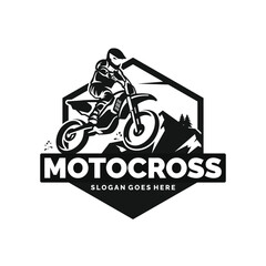 Motocross logo design vector