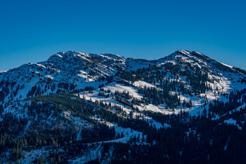 Winter hike on the Nagelfluhkette in the beautiful Allgau Alps