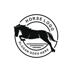 Horse logo design vector illustration