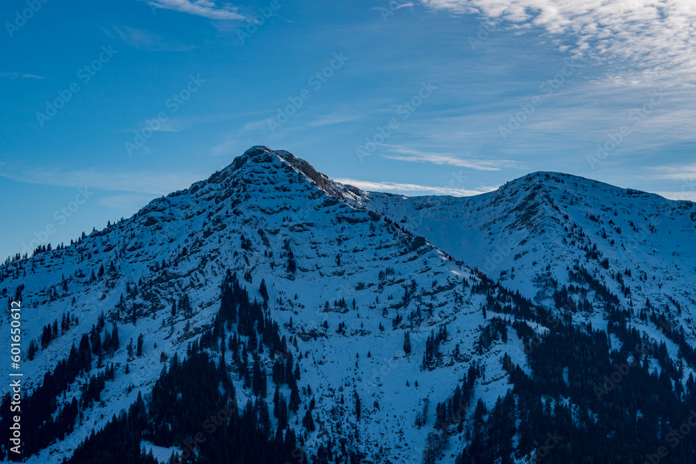 Poster Winter hike on the Nagelfluhkette in the beautiful Allgau Alps