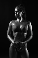 Fototapeta na wymiar woman with athletic body and big buttocks