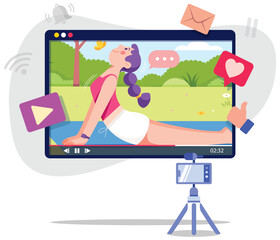 Yoga Vlogger on White