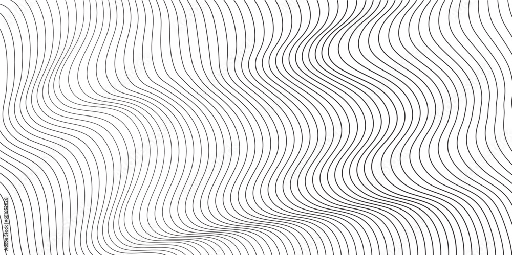 Poster abstract wavy curved lines on white background. abstract seamless pattern with lines background.