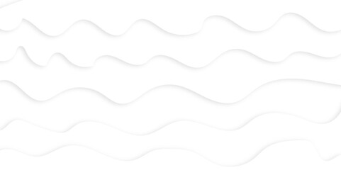 Abstract white and gray wavy curve line background. White wave curve lines with shadow.