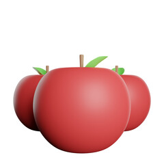 Three Fresh Apple