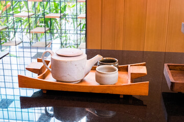 Japanese teapot for Green Matcha Tea ceremony.