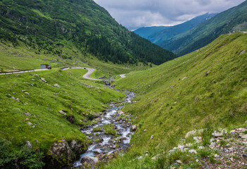 Fototapeta na wymiar View from Transfagarasan Road in Carpathian Mountains in Romania