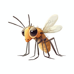 vector cute mosquito cartoon style