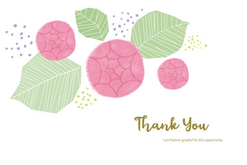 Vector illustration of bright pastel flowers. Greeting card on white background.