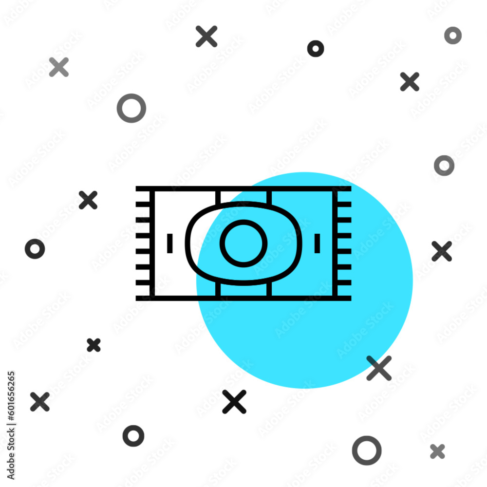 Poster black line classic carpet icon isolated on white background. random dynamic shapes. vector