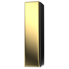 Gold With Black Of I Font 3D Render
