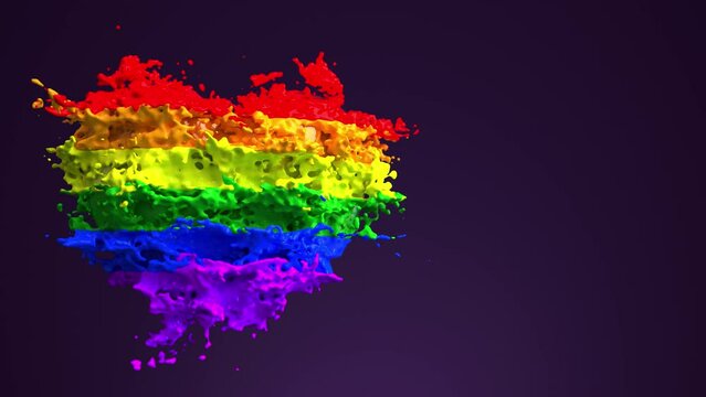 4k video of the Rainbow heart. Prores 4444.