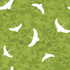 Vector green seamless pattern background: From Above.