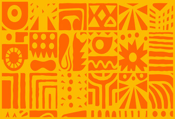 ethnic pattern motif abstract shape, minimalist abstract collage ,abstract shapes pattern