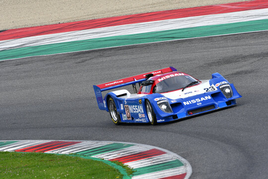 Scarperia, 2 April 2023: Nissan NPT 90 year 1991 in action during Mugello Classic 2023 at Mugello Circuit in Italy.