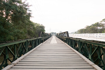Fototapeta na wymiar Beautiful Bridge with old railway.