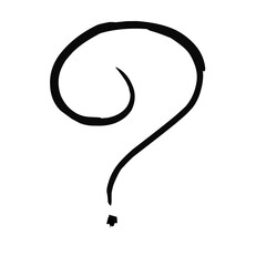 Hand drawn question mark