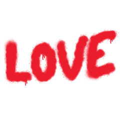 Graffiti Spray Paint Love Text