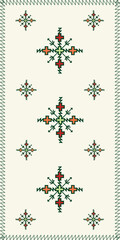 Abstract Geometric Moroccan Fassi Embroidery Pattern