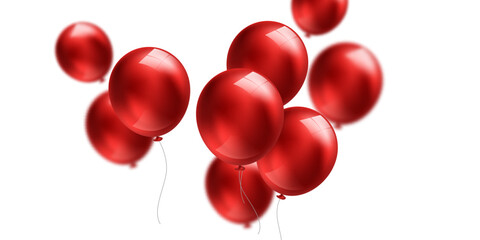 red balloon background illustration vector design 3d